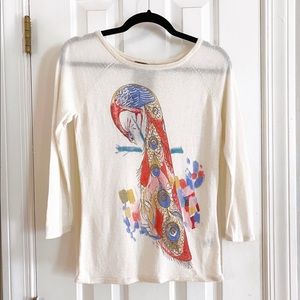 L.A.M.B. Spring 2005 Cashmere Peacock Sweater Med